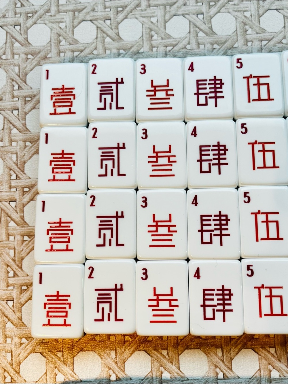Chic Heritage Tortoise Engraved & Painted American Mahjong Set w/Green Layers - Picture 10 of 13